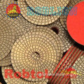 Buff (white) 4'' red Nanomaterial Wet Diamond Polishing Pads for Extremely Long Life and High Efficiency Polishing Stone--STFP